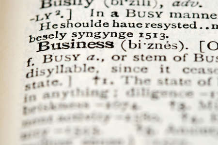 A dictionary definition of a business word with spelling and usageの写真素材