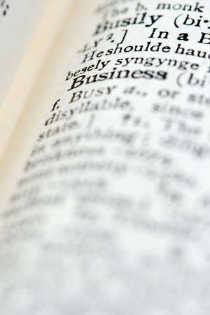 A dictionary definition of a business word for spellingの写真素材