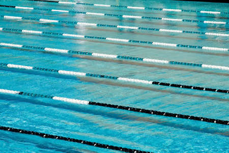 The water texture patterns of a competitive swimming pool after a raceの写真素材
