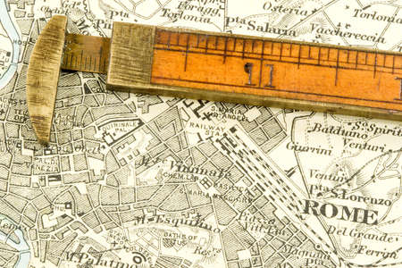 Vintage (1907 copyright-expired) map showing countries and trade routesの写真素材