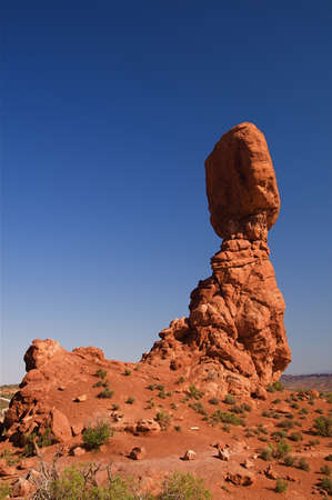 Natural red rocks at Arches National Park in Utah USAの写真素材