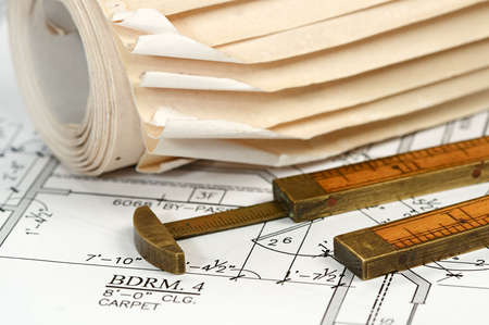 Architectural blueprints of new homes and communities