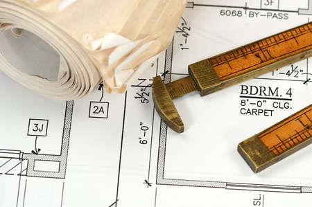 Architectural blueprints of new homes and communitiesの写真素材