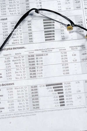 Business finance graphs of a working capitalistの写真素材