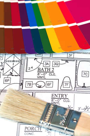 Paint swatches for selecting color for a home imporvement project