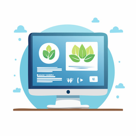 Flat design modern vector illustration concept of green eco friendly technology.のイラスト素材