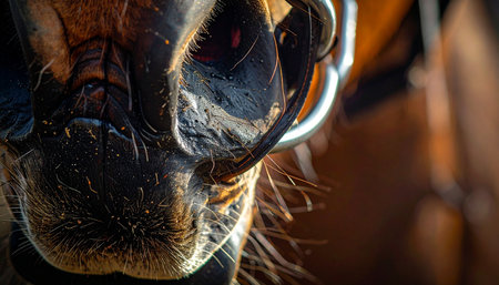 In a world unseen by the naked eye, the intricate and formidable architecture of a hornet is revealed. This extreme close-up captures the powerful mandibles and complex eye, showcasing the raw, untamed beauty and inherent danger of natures tiny predators.の素材