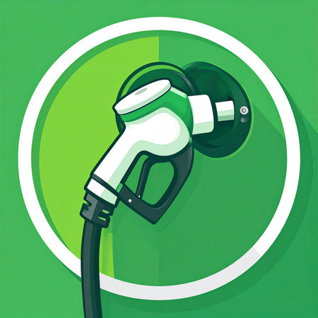 A symbol of progress and environmental responsibility, this EV charging handle represents the shift towards a sustainable future. This clean, modern icon illustrates the power of innovation in driving a greener, more efficient world of transportation.の素材