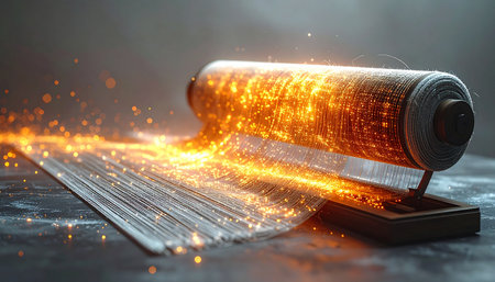 A next-generation battery cell experiences a critical overload, unleashing a spectacular surge of fiery sparks and raw energy. This dynamic visual represents concepts of immense power, technological breakthroughs, the potential risks of innovation, and the future of energy storage.の素材