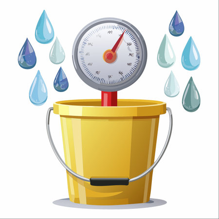 A conceptual illustration symbolizing the critical analysis of water resources.のイラスト素材