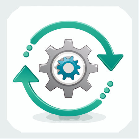 A modern icon representing a dynamic and continuous process.のイラスト素材