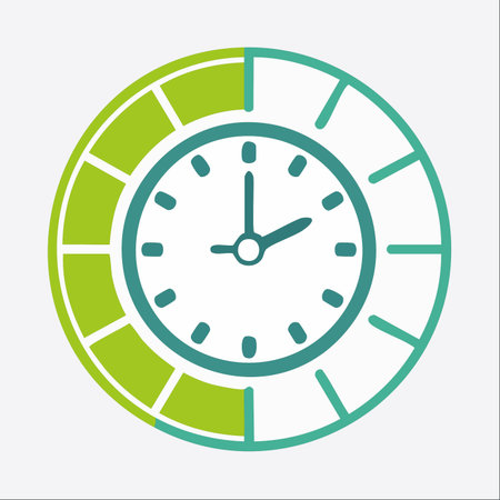A modern icon representing the passage of time and the tracking of progress.