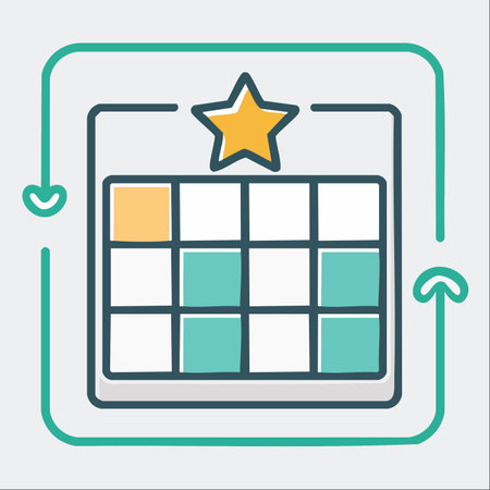 A simple, hand-drawn icon representing the joy of a recurring schedule.のイラスト素材
