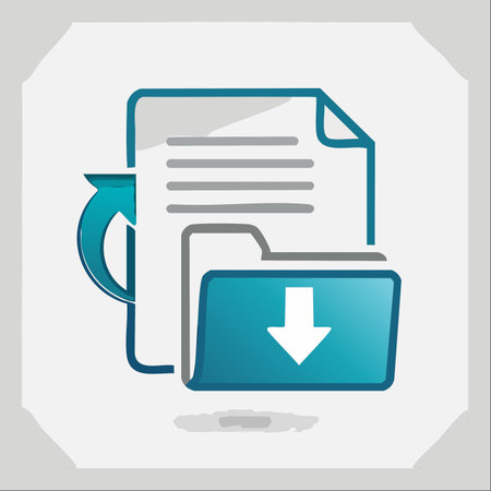 An icon representing the seamless flow of digital information.のイラスト素材