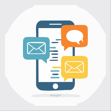 A vector illustration depicting the constant flow of digital communication.のイラスト素材