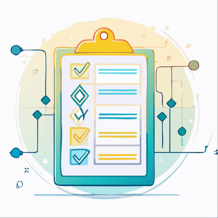 An illustrative icon representing the successful completion of a digital workflow.のイラスト素材