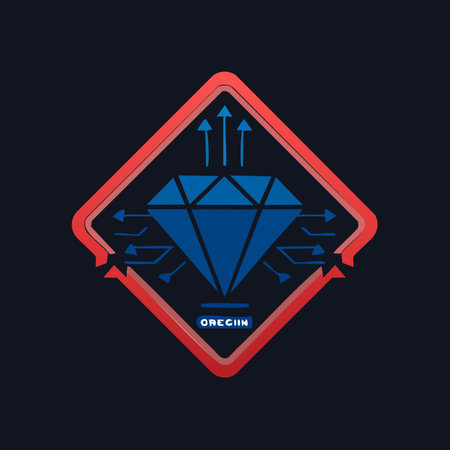 An abstract logo representing the intersection of high value and modern technology.のイラスト素材