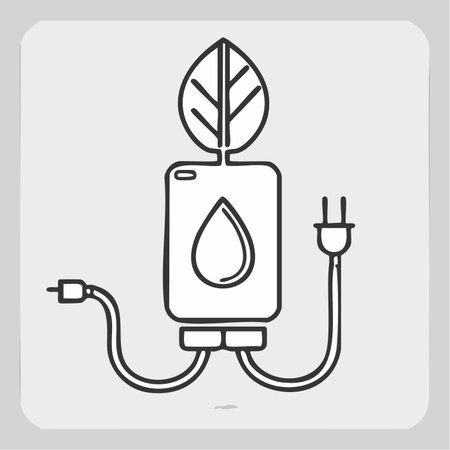 This simple sketch visualizes an innovative idea for green energy.のイラスト素材