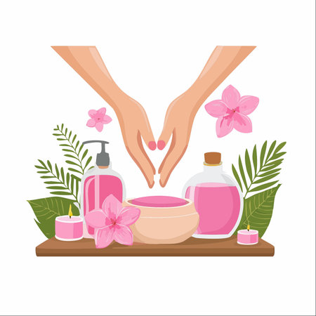 An illustration symbolizing self-love and rejuvenation.のイラスト素材