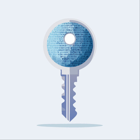 A modern illustration representing the key to digital security.