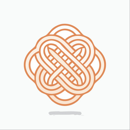 A beautifully crafted Celtic knot, its interwoven lines forming an endless loop.のイラスト素材