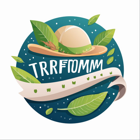 A charming illustration celebrating the connection between nature and sustainable living.のイラスト素材