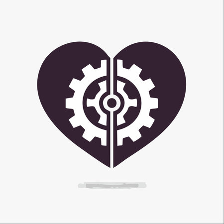 A minimalist icon representing the fusion of passion and precision.のイラスト素材