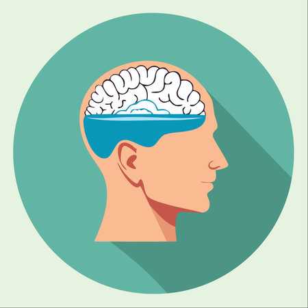 A conceptual vector illustration depicting the human mind in a state of clarity and fluidity.のイラスト素材