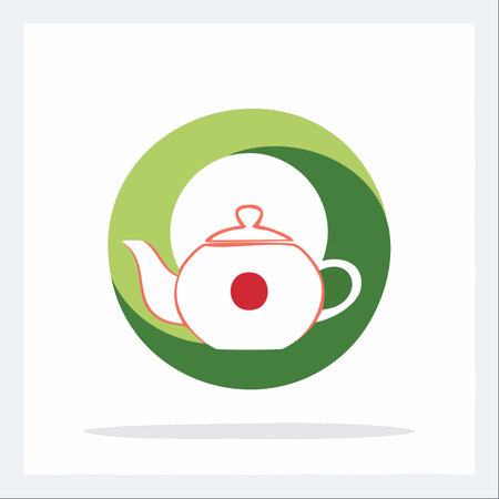 A minimalist icon representing the art of the Japanese tea ceremony.のイラスト素材