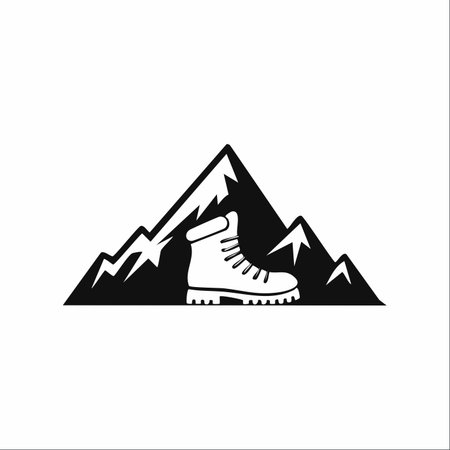 A simple yet powerful icon representing the spirit of outdoor adventure.のイラスト素材