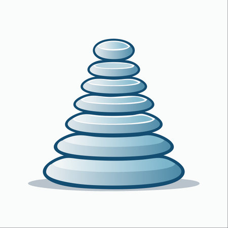 A simple yet profound vector illustration of perfectly balanced stones.のイラスト素材
