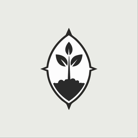 A minimalist icon representing guided growth and new beginnings.のイラスト素材