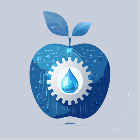 A conceptual illustration showcasing the synergy between nature and technology.のイラスト素材