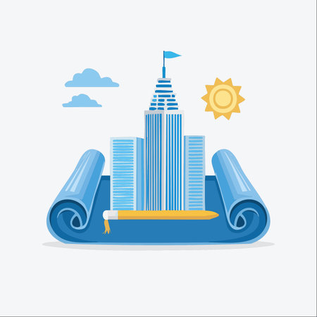 An illustration symbolizing the bridge between education and a successful professional life.のイラスト素材