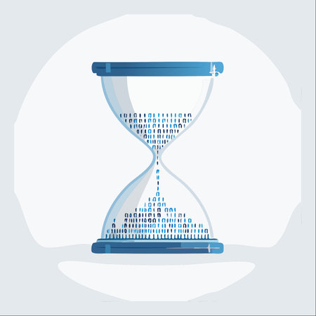 An hourglass measures the passage of time, not with grains of sand, but with a stream of binary...