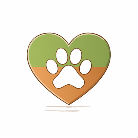 A symbol of deep affection for our furry friends, this heart with a paw print represents the bond between humans and animals.のイラスト素材