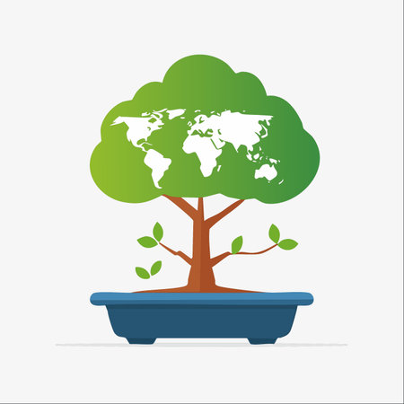 A conceptual illustration representing global environmental care.のイラスト素材