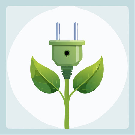 A powerful symbol of sustainability, where technology and nature merge.のイラスト素材