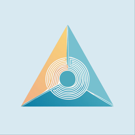 A modern and clean graphic representing the concept of trinity and unity.のイラスト素材