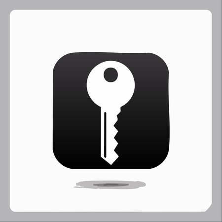 A clean and modern key icon representing the concept of access, security, and unlocking potential.のイラスト素材