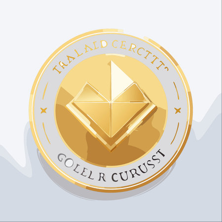A beautifully crafted gold and silver medallion featuring a brilliant, faceted diamond emblem at its center.のイラスト素材
