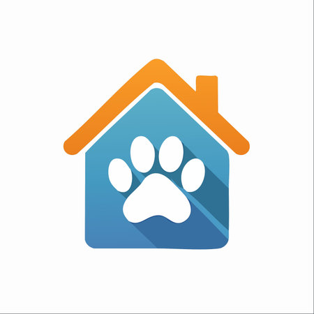 A welcoming symbol representing a safe and loving home for pets.のイラスト素材