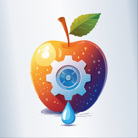 A conceptual illustration showcasing the synergy between nature and technology.のイラスト素材