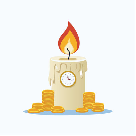 A powerful visual metaphor representing the concept that time is a finite and valuable resource, just like money.のイラスト素材