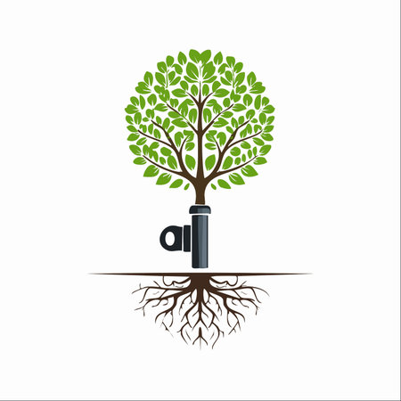 A conceptual illustration symbolizing the key to success and sustainable growth.のイラスト素材