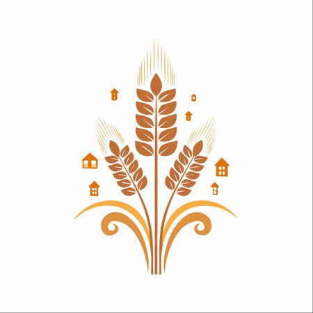 A symbolic illustration representing the deep connection between agriculture and community.のイラスト素材