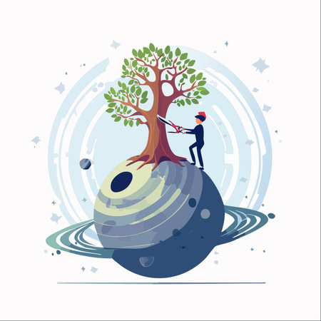 A symbolic illustration depicting the folly of self-destruction.