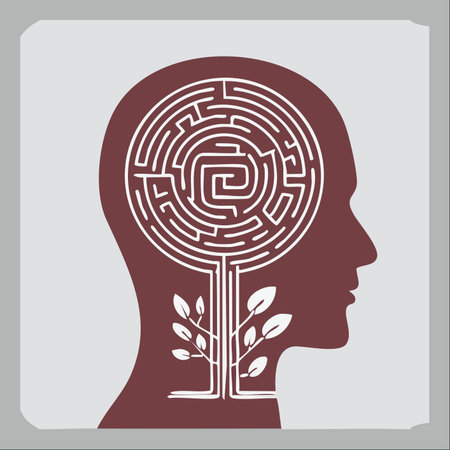 An abstract illustration symbolizing the journey of personal and mental development.のイラスト素材