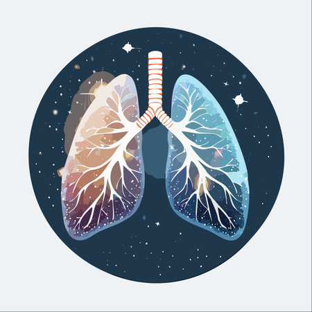 An artistic illustration depicting the profound connection between human life and the cosmos.のイラスト素材