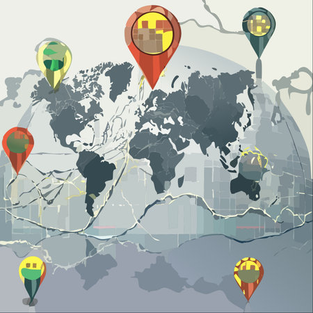 A stylized representation of our interconnected world.